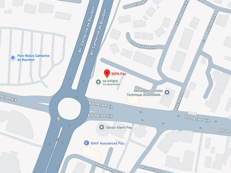 Adresse à Pau : 238 Boulevard de la Paix, 64075 PAU CEDEX